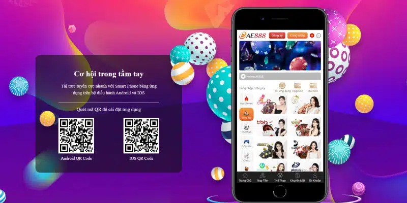 Cài app AE888 cho thiết bị hệ điều hành Android